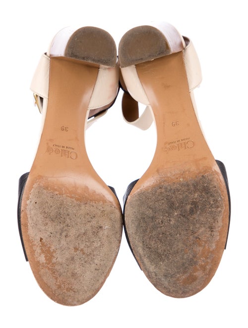 Chloé Leather Colorblock Pattern Sandals