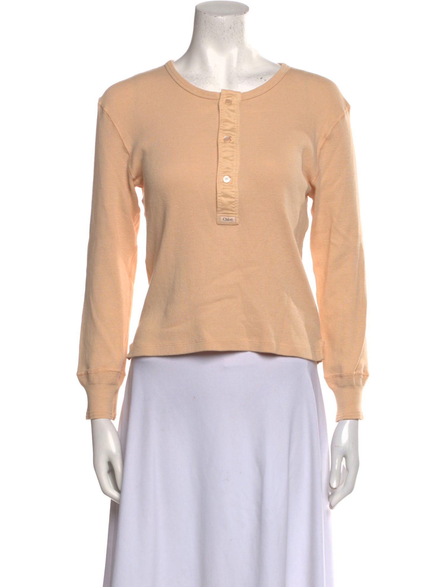 Chloé Crew Neck Long Sleeve Top