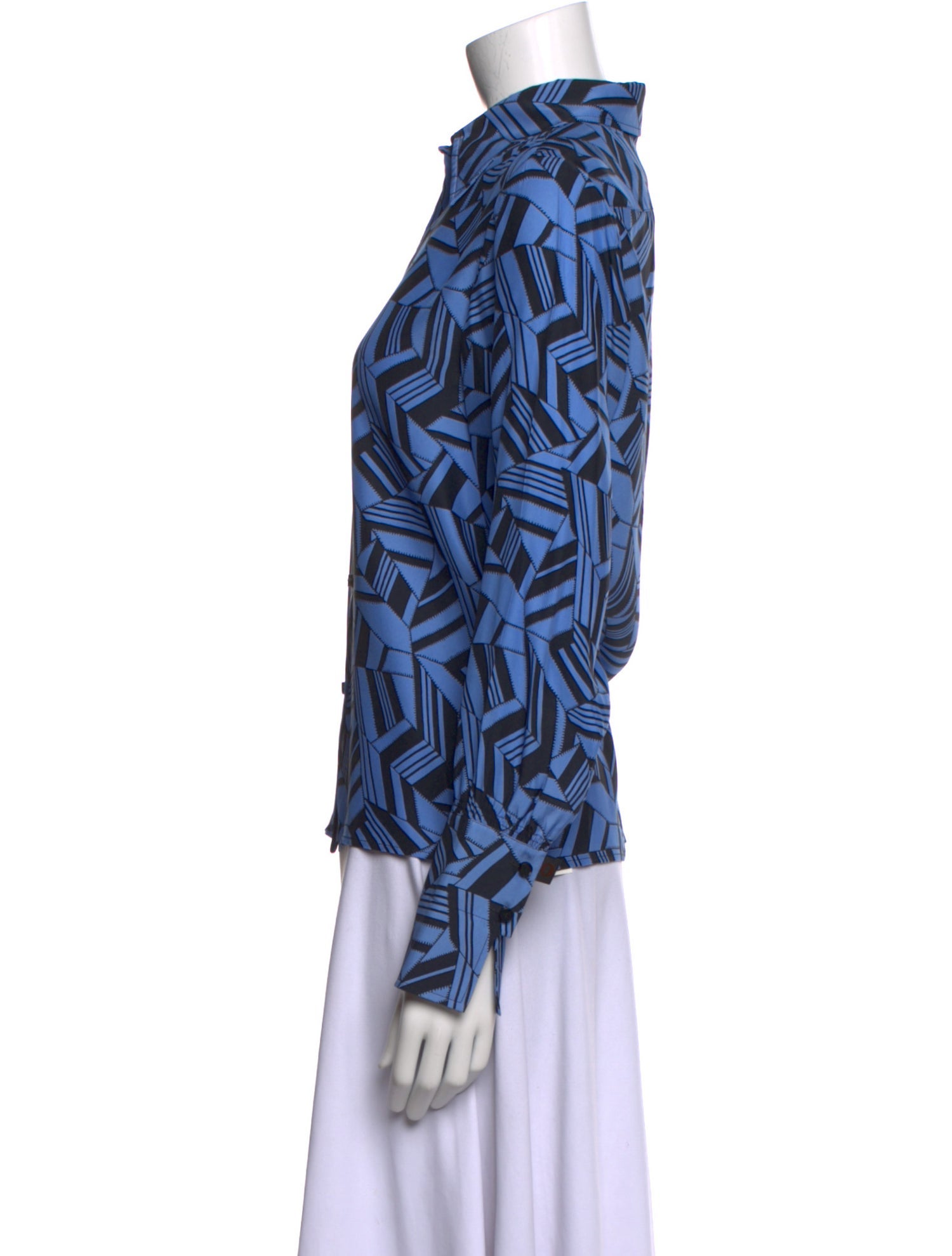 Chloé Silk Printed Button-Up Top