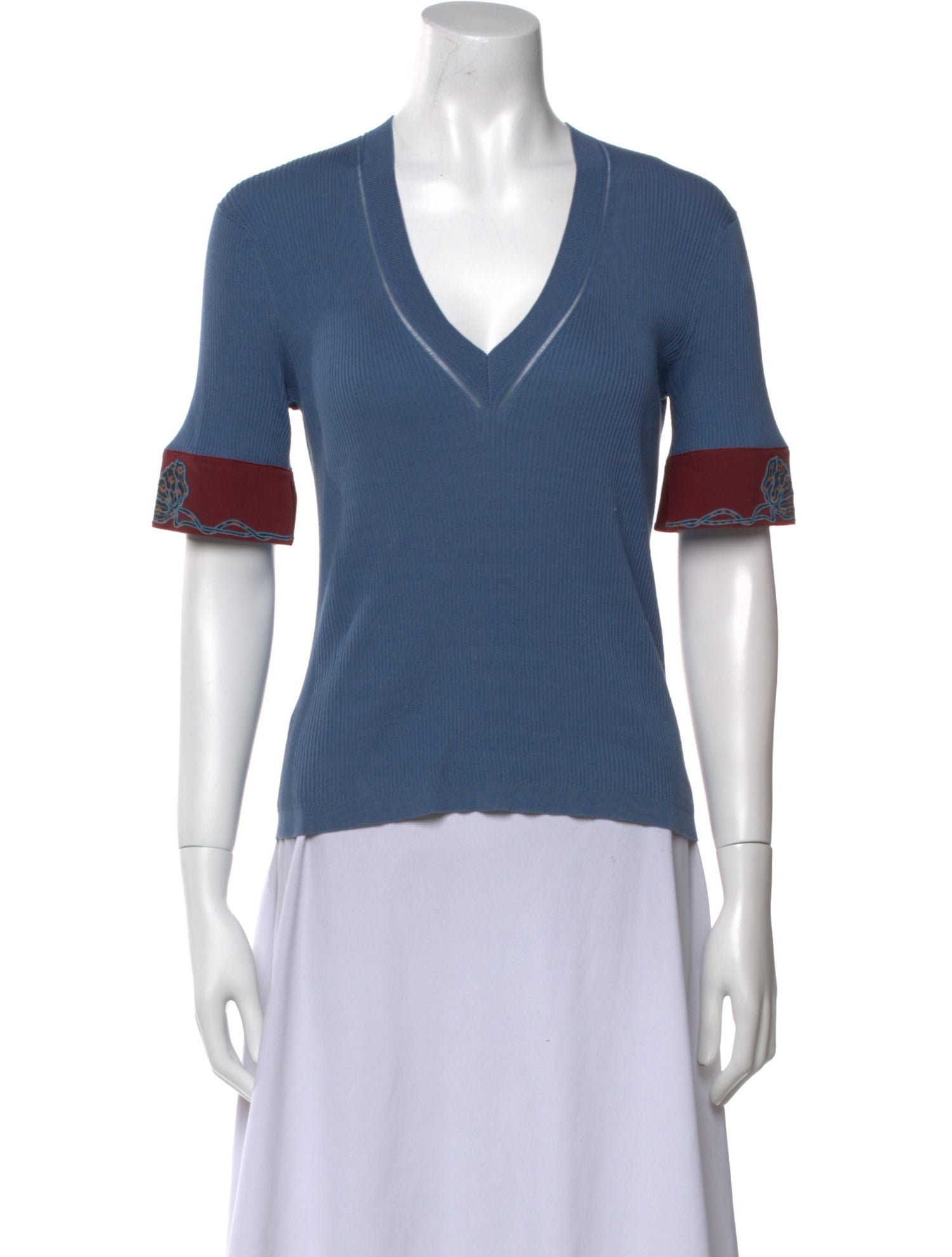 Chloé V-Neck Short Sleeve T-Shirt