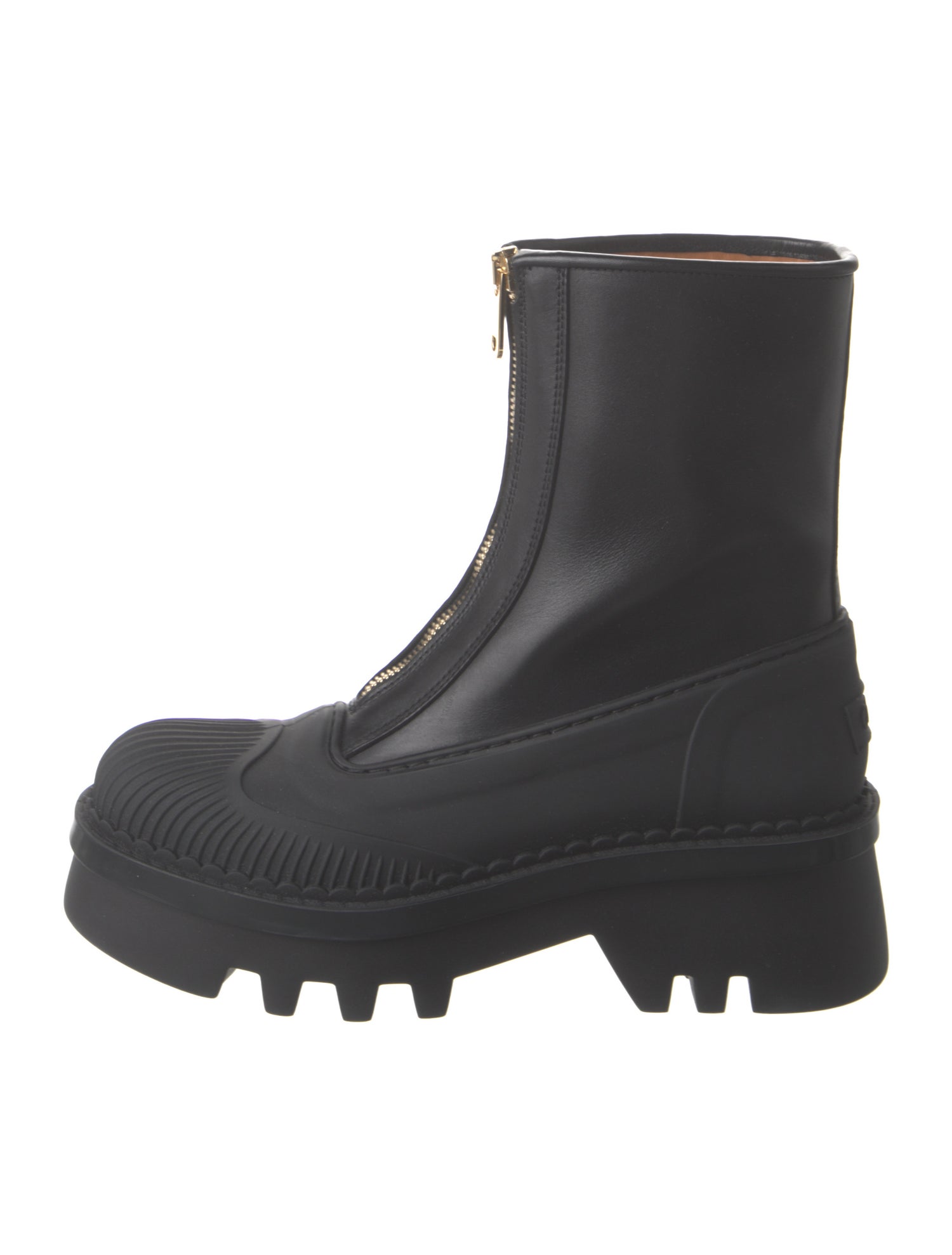 Chloé Leather Combat Boots