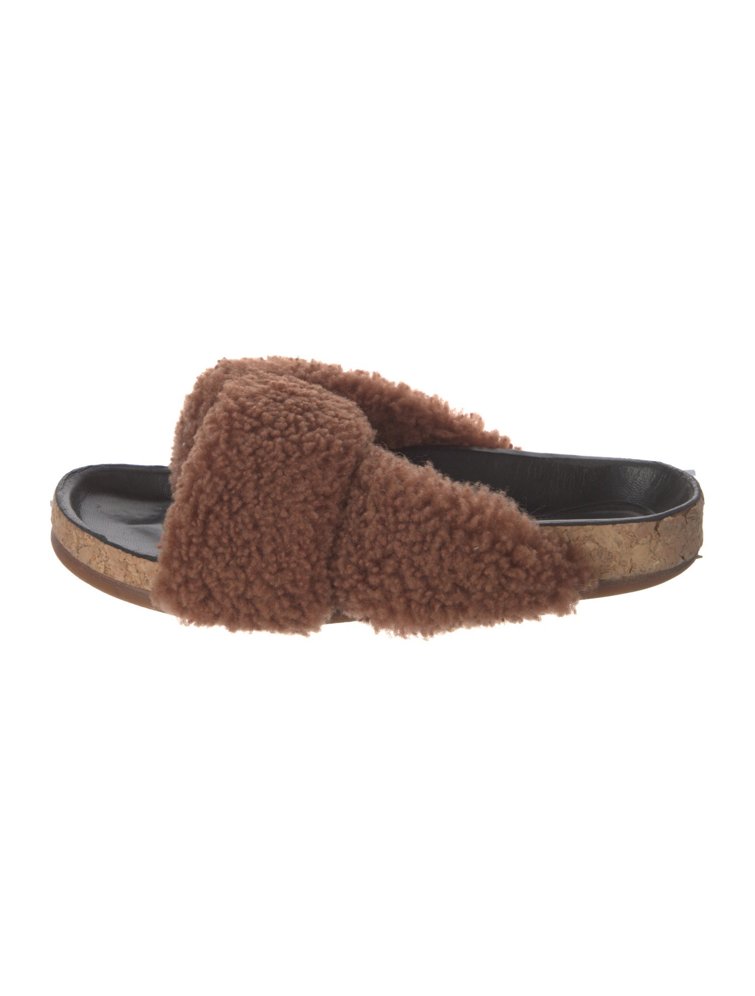 Chloé Shearling Faux Fur Trim Slides