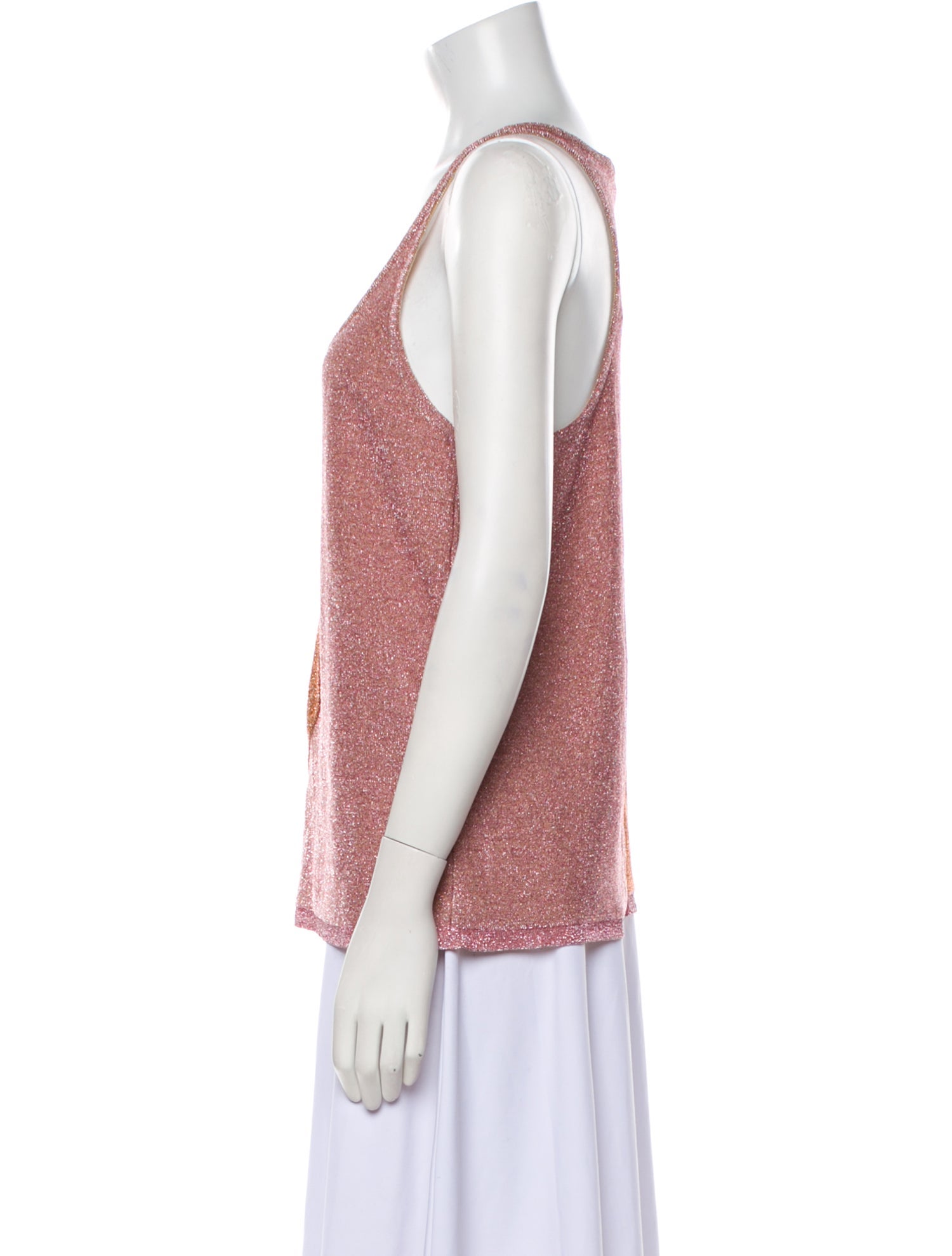 Chloé Colorblock Pattern Scoop Neck Top