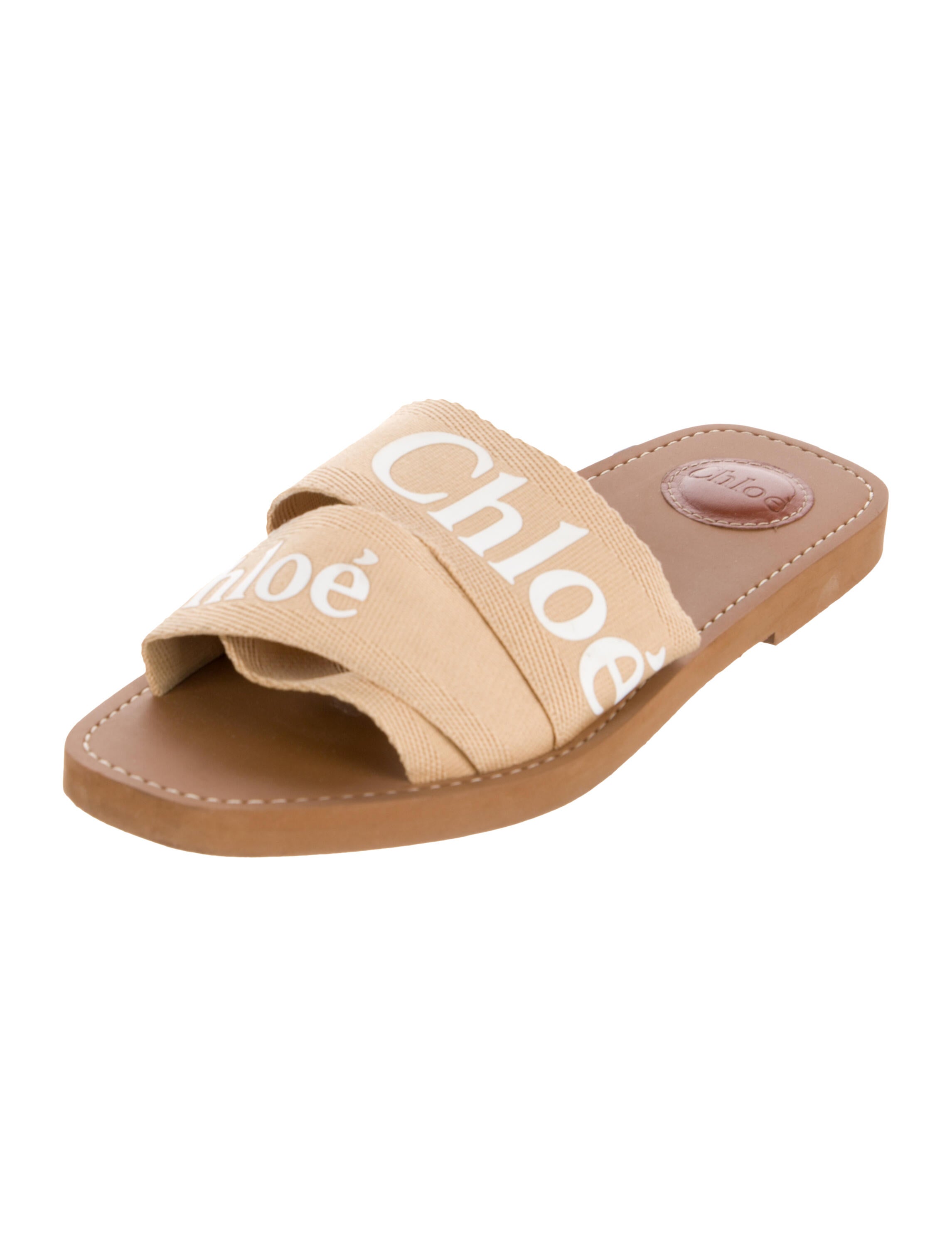 Chloé Canvas Graphic Print Slides
