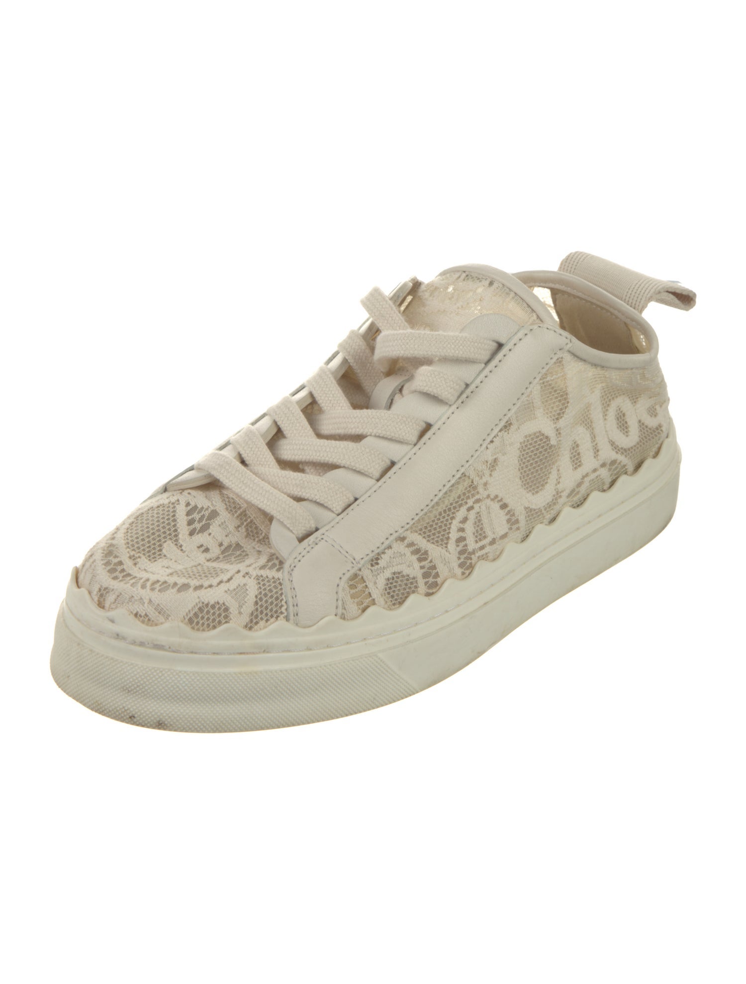 Chloé Lace Lace Trim Embellishment Sneakers