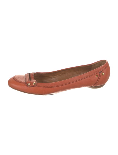 Chloé Leather Studded Accents Ballet Flats