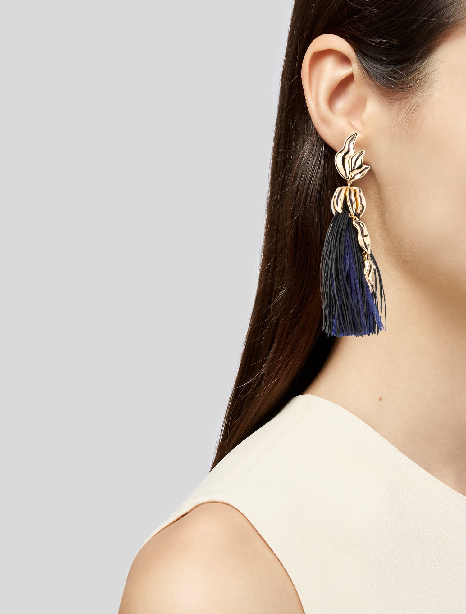 Chloé Cord Clip-On Tassel Earrings