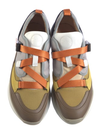 Chloé Canvas Colorblock Pattern Sneakers