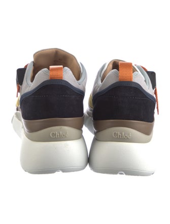 Chloé Canvas Colorblock Pattern Sneakers