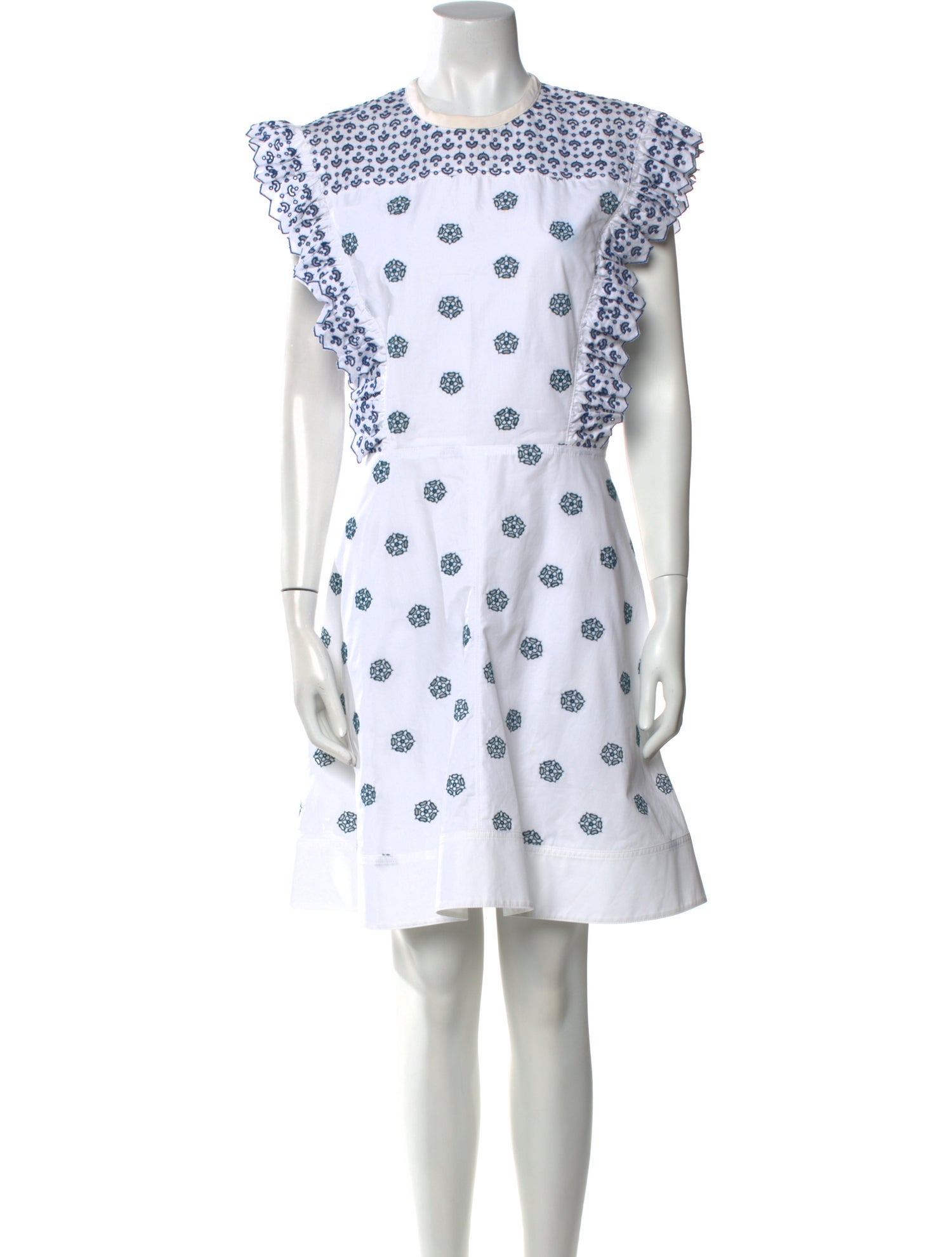 Chloé Polka Dot Print Knee-Length Dress