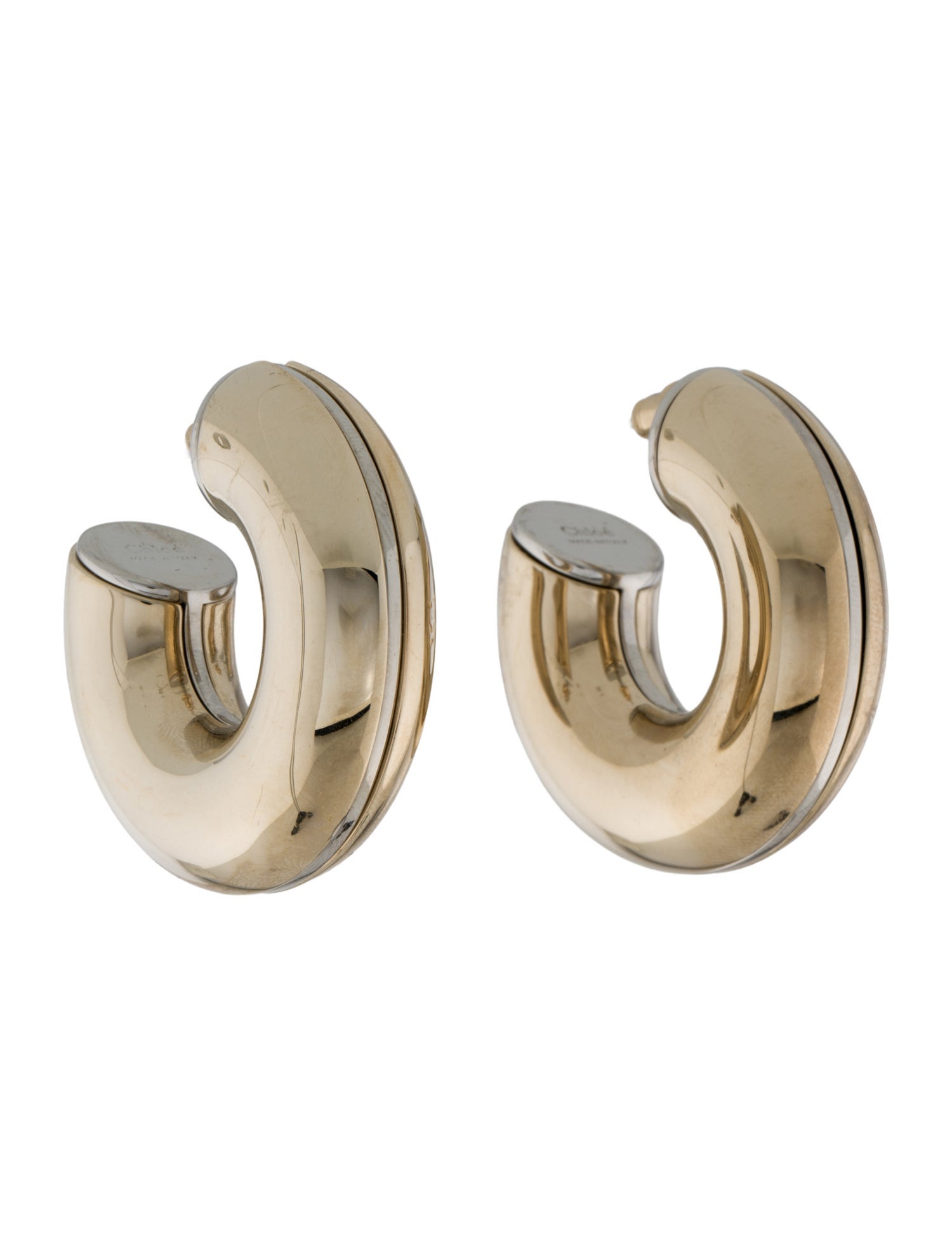 Chloé Two-Tone Nancy Hoop Earrings