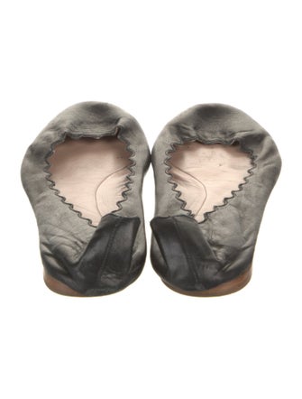 Chloé Leather Scalloped Accent Ballet Flats