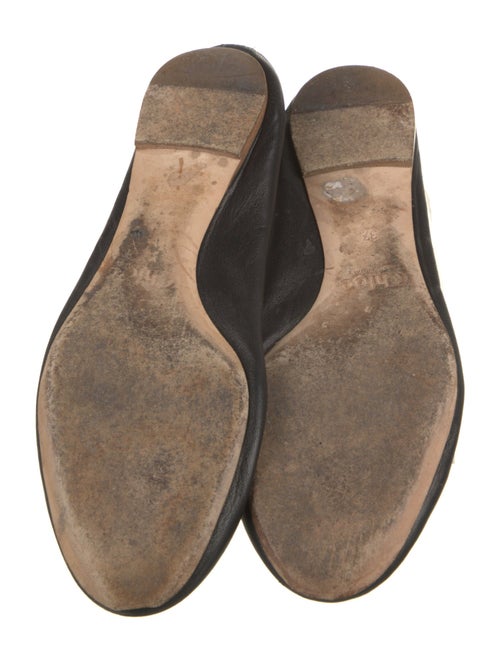 Chloé Leather Scalloped Accent Ballet Flats
