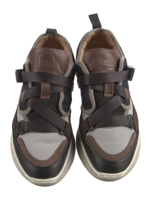 Chloé Canvas Colorblock Pattern Sneakers