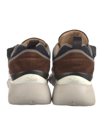 Chloé Canvas Colorblock Pattern Sneakers