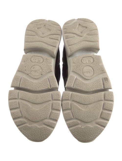 Chloé Canvas Colorblock Pattern Sneakers