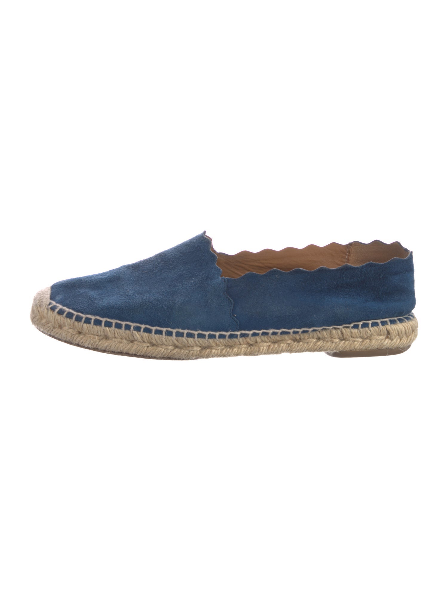 Chloé Suede Scalloped Accent Espadrilles