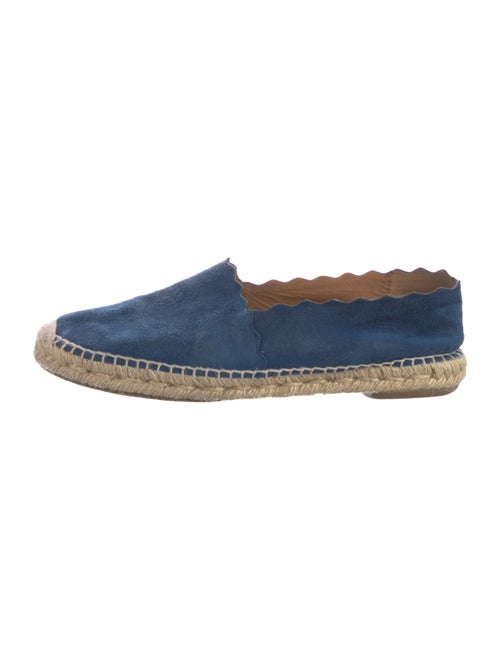Chloé Suede Scalloped Accent Espadrilles