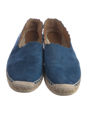 Chloé Suede Scalloped Accent Espadrilles