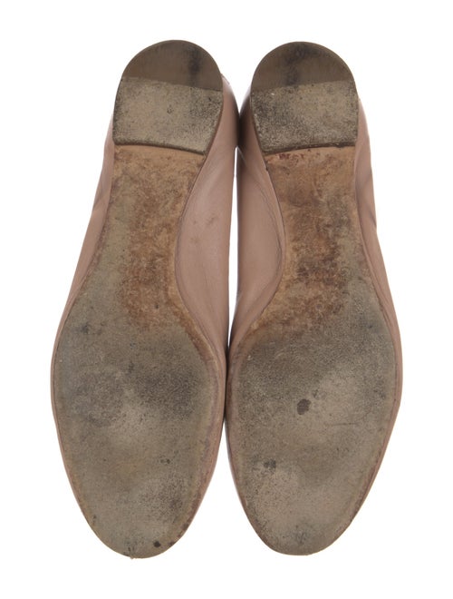 Chloé Leather Scalloped Accent Ballet Flats