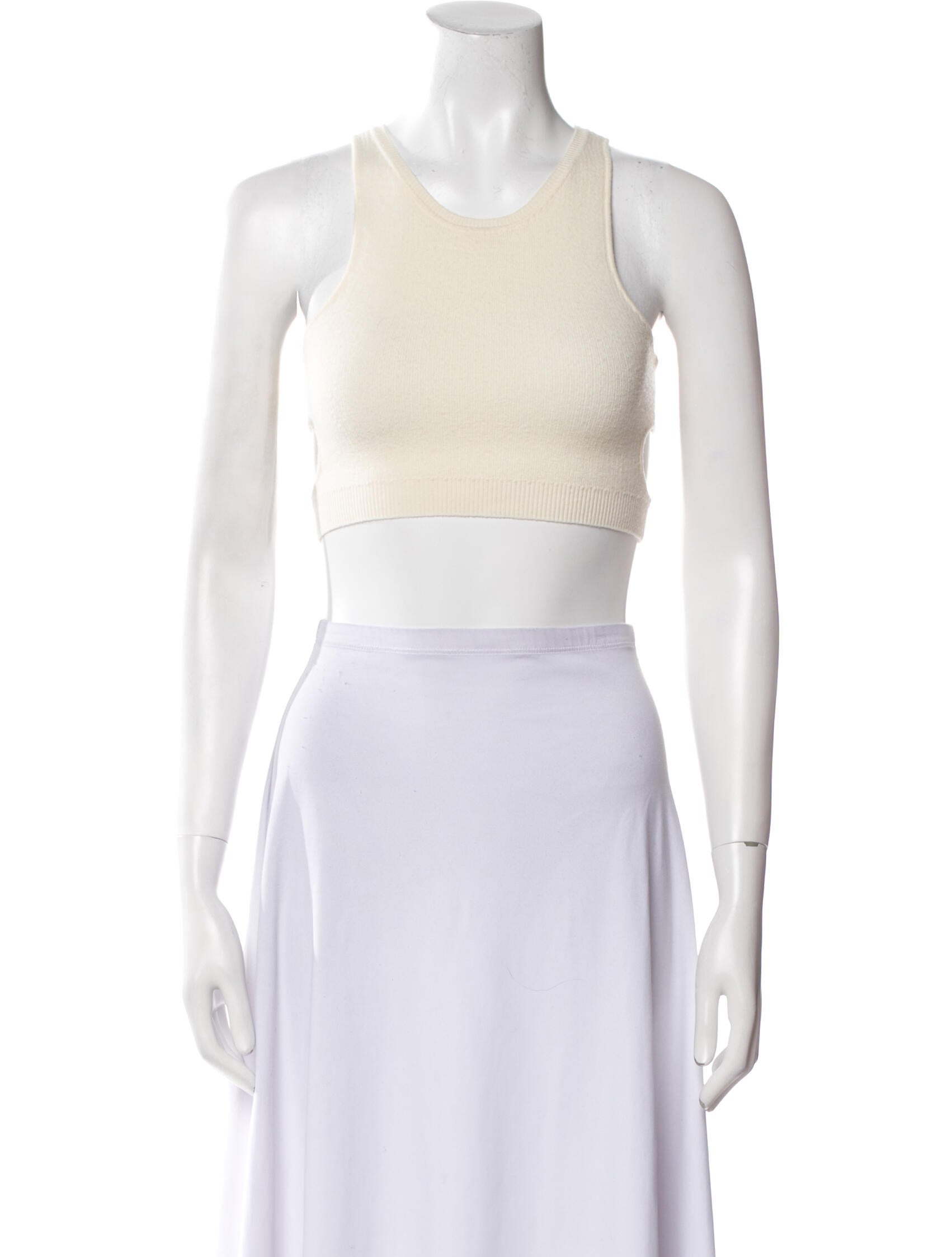 Chloé Scoop Neck Sleeveless Crop Top