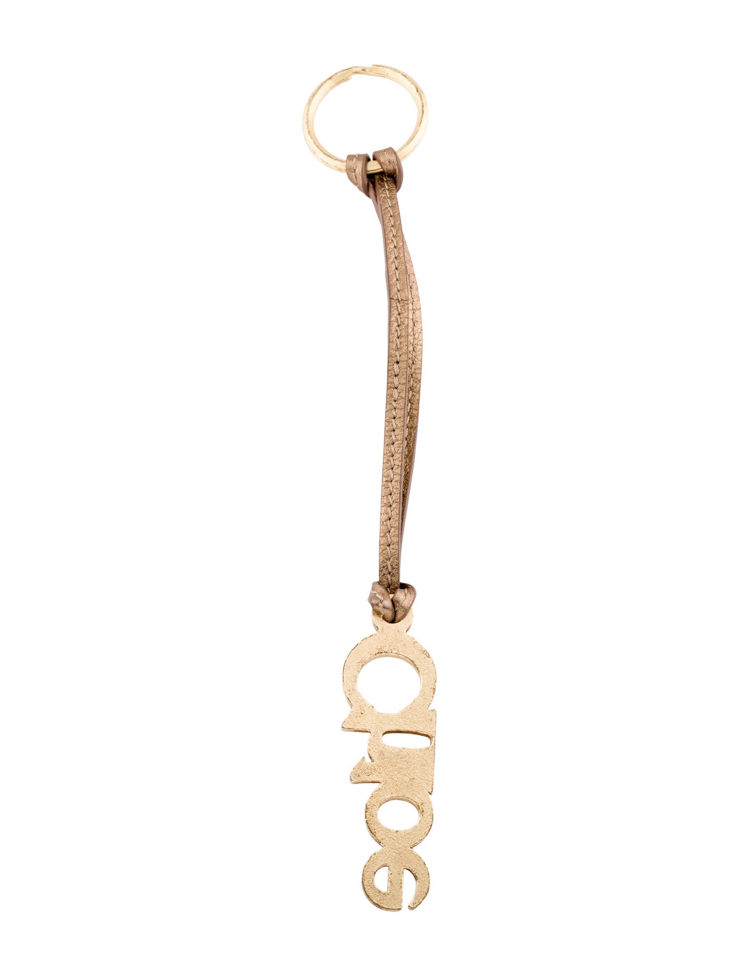 Chloé Gold Crystal Embellished Keyring w/Tags