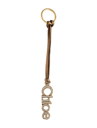 Chloé Gold Crystal Embellished Keyring