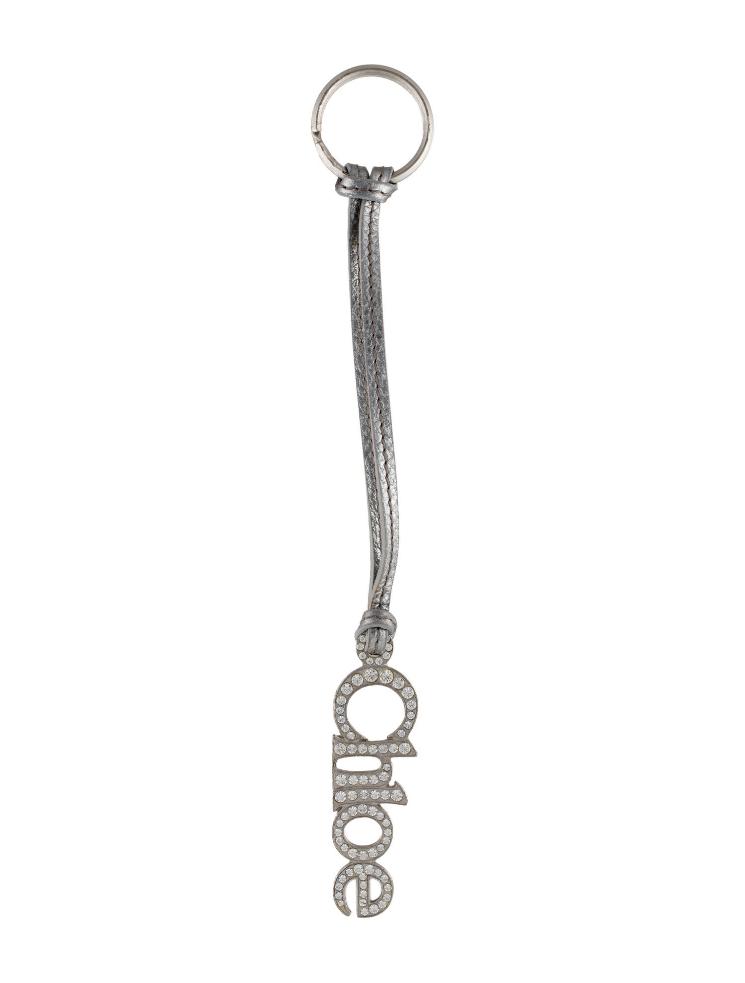 Chloé Silver Crystal Embellished Keyring