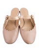 Chloé Leather Scalloped Accent Mules