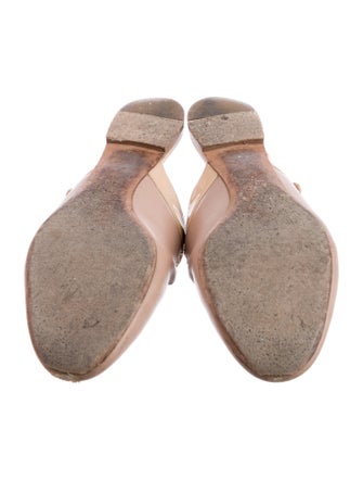 Chloé Leather Scalloped Accent Mules