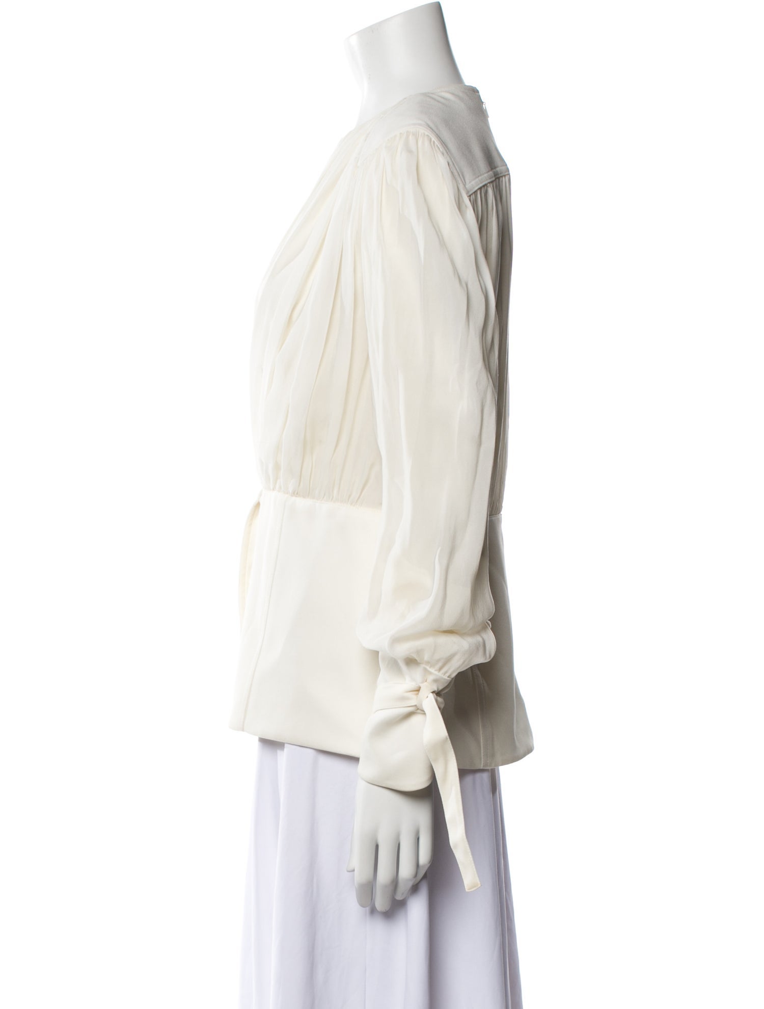 Chloé Silk Crew Neck Blouse