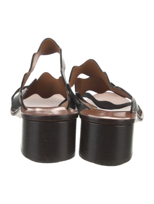 Chloé Leather Scalloped Accent Slides