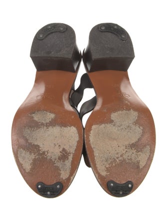 Chloé Leather Scalloped Accent Slides