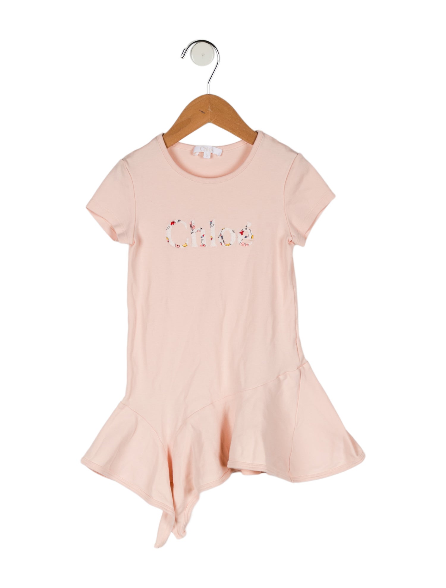 Chloé Toddler Girls' Logo Embroidered Short Sleeve Dress