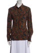 Chloé Silk Printed Button-Up Top
