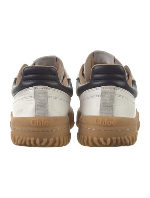 Chloé Leather Colorblock Pattern Sneakers