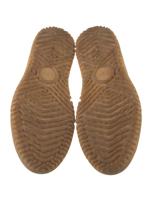 Chloé Leather Colorblock Pattern Sneakers