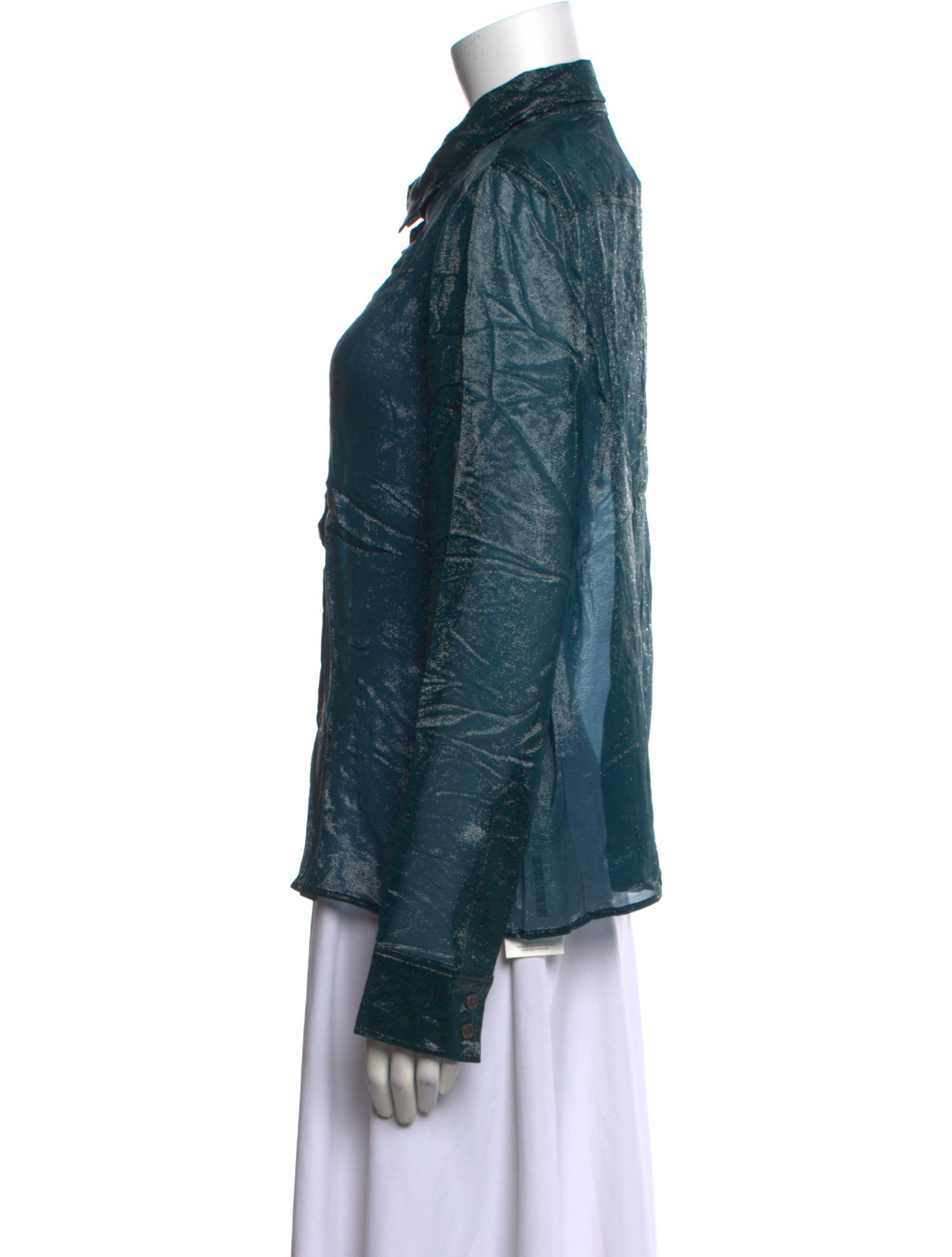 Chloé Silk Long Sleeve Button-Up Top w/ Tags