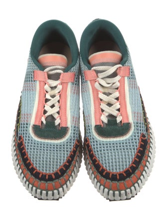 Chloé Patterned Whipstitch Trim Sneakers