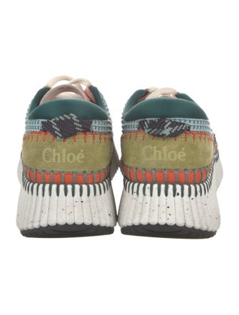 Chloé Patterned Whipstitch Trim Sneakers