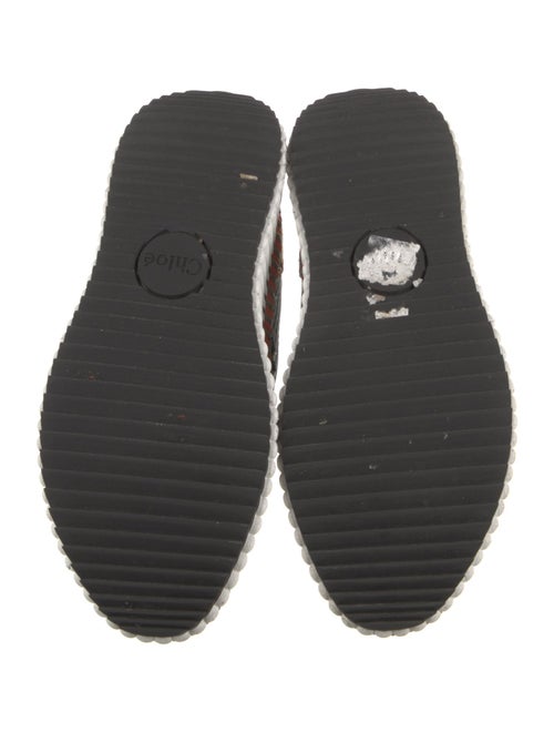 Chloé Patterned Whipstitch Trim Sneakers