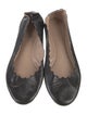 Chloé Leather Scalloped Accent Ballet Flats