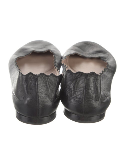 Chloé Leather Scalloped Accent Ballet Flats