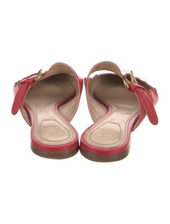 Chloé Patent Leather Scalloped Accent Mules