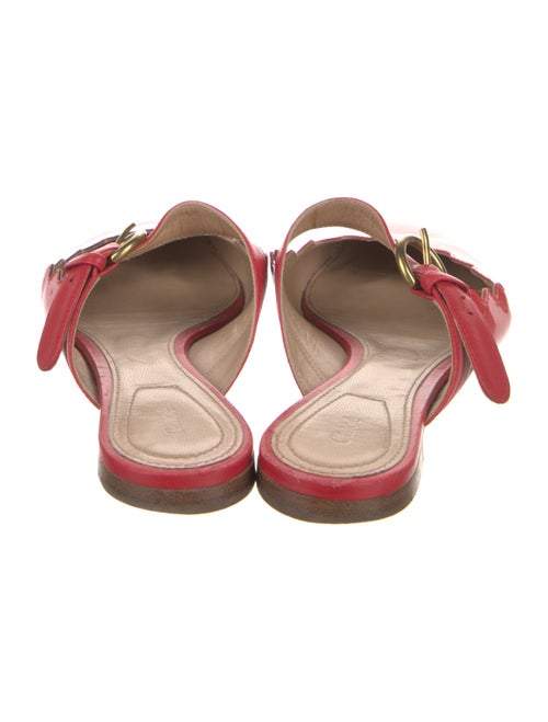 Chloé Patent Leather Scalloped Accent Mules