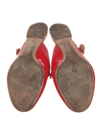 Chloé Patent Leather Scalloped Accent Mules