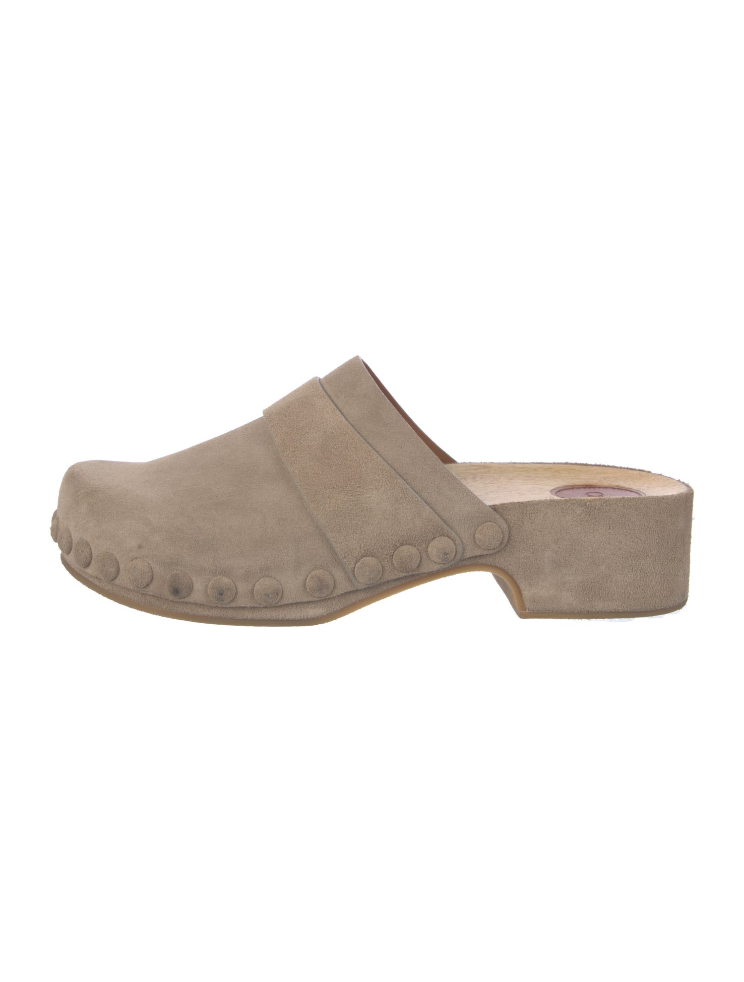 Chloé Suede Studded Accents Mules
