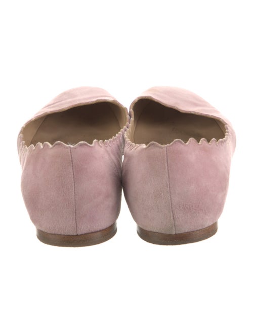 Chloé Suede Scalloped Accent Ballet Flats