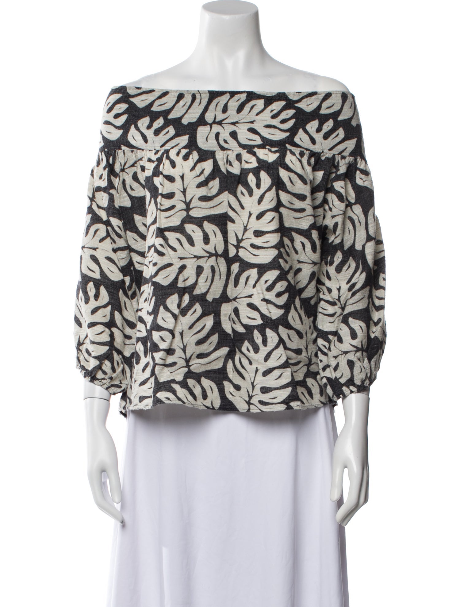 Chloé Printed Off-The-Shoulder Blouse