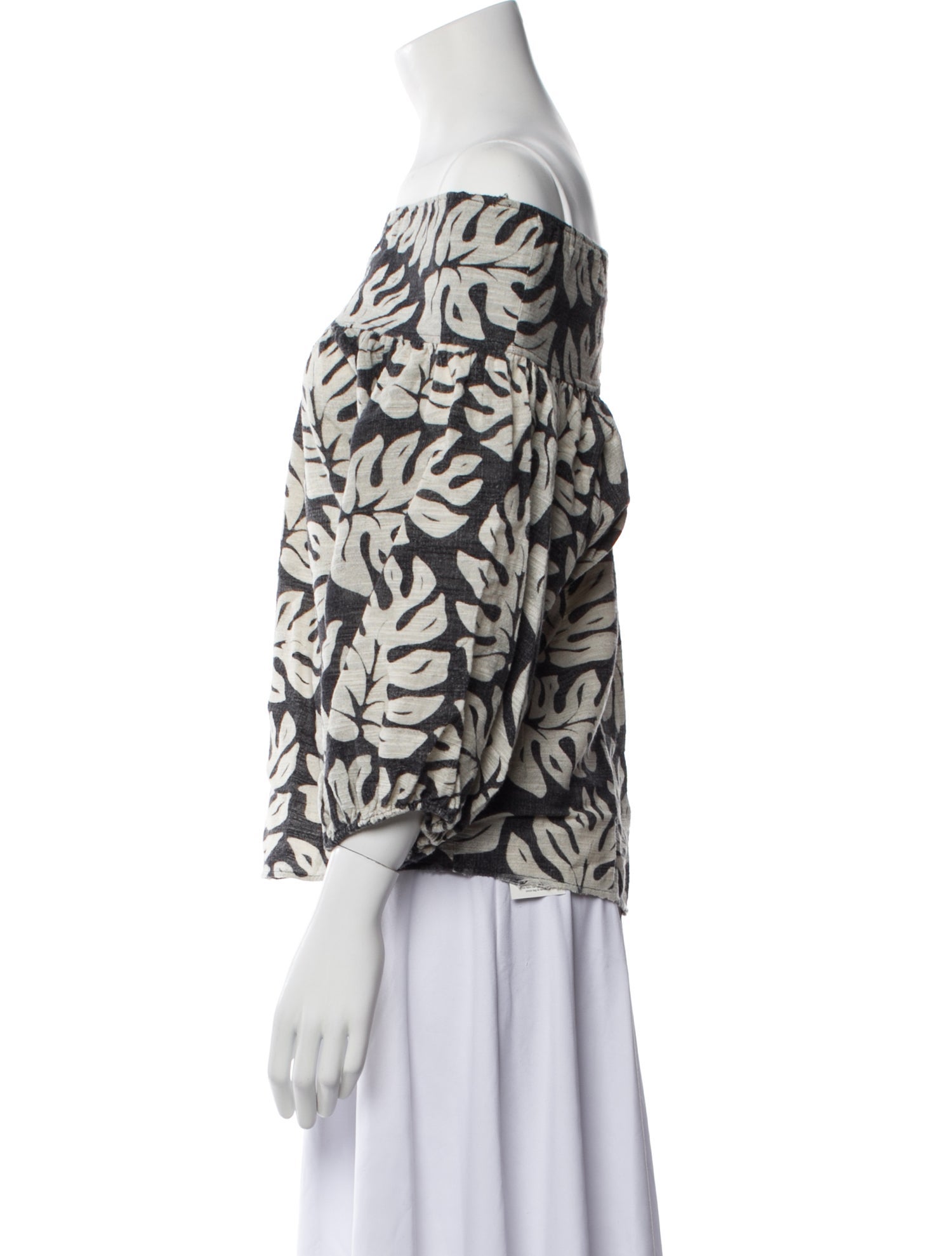 Chloé Printed Off-The-Shoulder Blouse